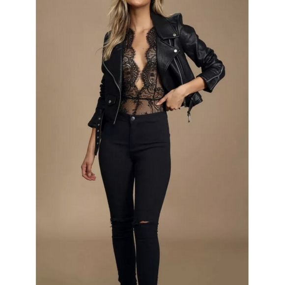 FREE PEOPLE Showoff Lace Bodysuit Womens Medium - Picture 4 of 8